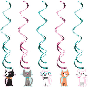 Bulk Pack of 10 Purr-Fect Cat Party Dizzy Danglers