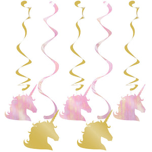 Bulk Pack of 10 Sparkle Unicorn Dizzy Danglers