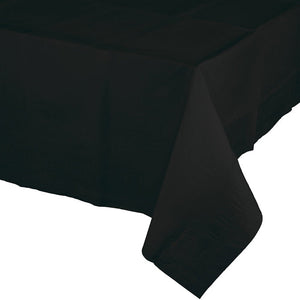 Bulk Pack of 3 Black Velvet Plastic Tablecover 54" X 108"