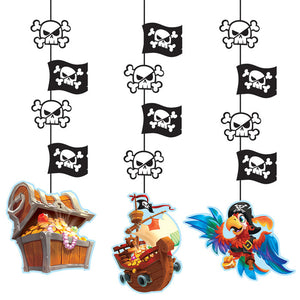 Bulk Pack of 6 Pirate Treasure Hanging Cutouts