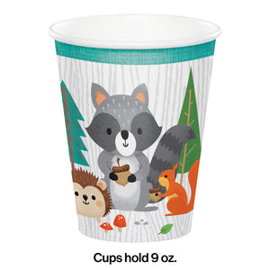 Bulk Pack of 16 Wild One Woodland Paper Cups