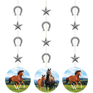 Bulk Pack of 6 Horse & Pony Hanging Cutouts