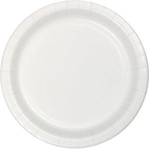 Bulk Pack of 24 White Paper Dessert Plate