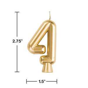 Bulk Pack of 3 Gold 4 Candle