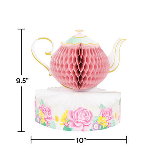 Bulk Pack of 2 Floral Tea Party Centerpiece