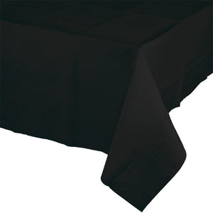 Bulk Pack of 2 Black Velvet Tablecover 54"X 108" Polylined Tissue