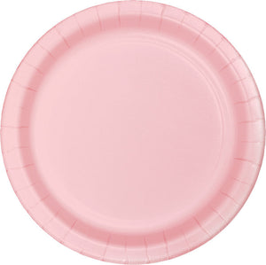 Bulk Pack of 48 Classic Pink Paper Dessert Plates