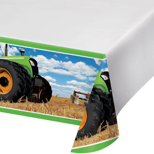 Bulk Pack of 2 Tractor Time Plastic Tablecover Border, 54" X 102"