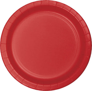 Bulk Pack of 48 Classic Red Paper Dessert Plates