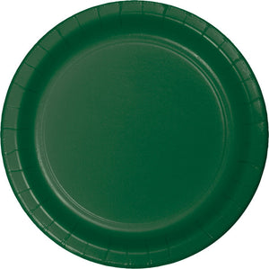 Bulk Pack of 48 Hunter Green 7" Paper Dessert Plates