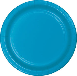 Bulk Pack of 48 Turquoise Blue Paper Dessert Plates