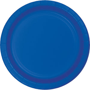 Bulk Pack of 48 Cobalt Blue Paper Dessert Plates