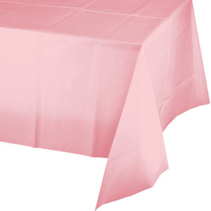 Bulk Pack of 2 Classic Pink Tablecover Plastic 54" X 108"