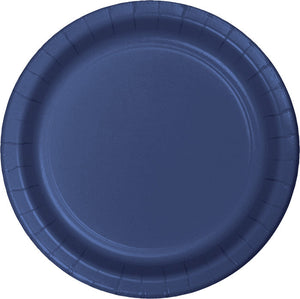 Bulk Pack of 48 Navy Blue Paper Dessert Plates