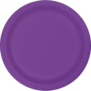 Bulk Pack of 48 Amethyst Purple Paper Dessert Plates