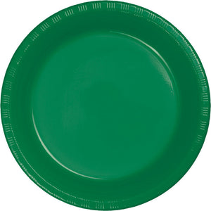 Bulk Pack of 40 Emerald Green Plastic Dessert Plates