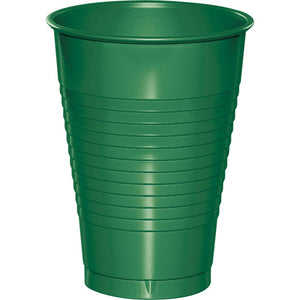 Bulk Pack of 40 Emerald Green 12 Oz Plastic Cups