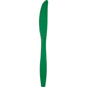 Bulk Pack of 48 Emerald Green Plastic Knives