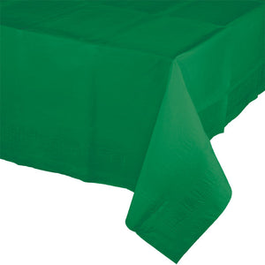 Bulk Pack of 2 Emerald Green Tablecover 54"X 108" Polylined Tissue