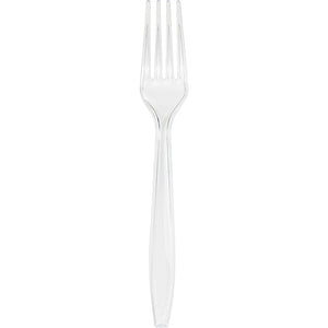 Bulk Pack of 100 Clear Plastic Forks