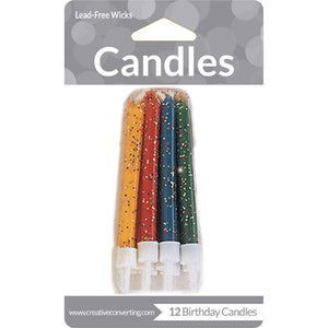 Bulk Pack of 36 Assorted Glitter Candles