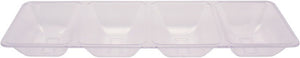 Bulk Pack of 2 Clear Plastic Tray 16" Divided