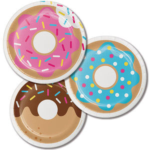 Bulk Pack of 24 Donut Time Paper Dessert Plates