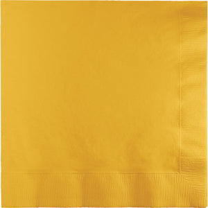 Bulk Pack of 100 School Bus Yellow Luncheon Napkin 2Ply