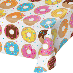 Bulk Pack of 2 Donut Time Plastic Tablecover, 54" X 102"