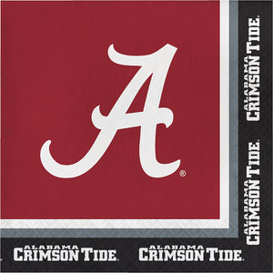 Bulk Pack of 40 Alabama Crimson Tide Napkins