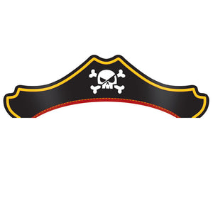 Bulk Pack of 16 Pirate Treasure Party Hats