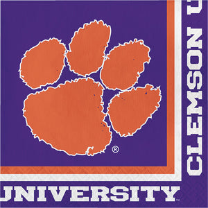 Bulk Pack of 40 Clemson Tigers Napkins