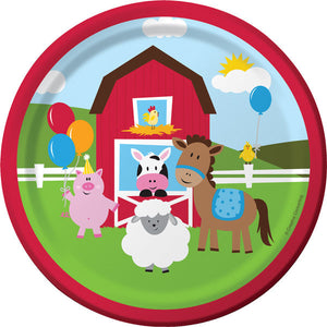 Bulk Pack of 24 Farm Fun Dessert Plates