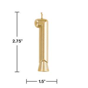 Bulk Pack of 3 Gold 1 Candle