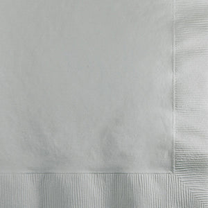 Bulk Pack of 150 Shimmering Silver Beverage Napkin, 3 Ply