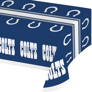 Bulk Pack of 2 Indianapolis Colts Plastic Table Cover, 54" X 102"