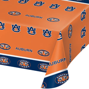 Bulk Pack of 2 Auburn Tigers Plastic Table Cover, 54"x108"