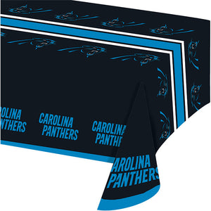 Bulk Pack of 2 Carolina Panther Plastic Table Cover, 54" X 102"