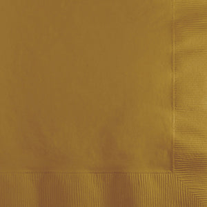 Bulk Pack of 60 Glittering Gold Beverage Napkins