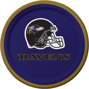 Bulk Pack of 24 Baltimore Ravens Dessert Plates