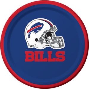 Bulk Pack of 24 Buffalo Bills Paper Dessert Plates