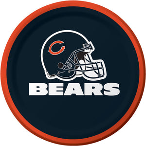 Bulk Pack of 24 Chicago Bears Paper Dessert Plates