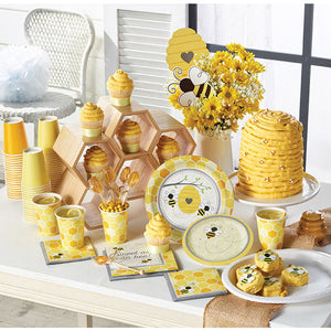 Bulk Pack of 24 Bumblebee Baby Paper Dessert Plates