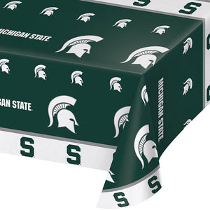 Bulk Pack of 2 Michigan State Spartans Plastic Table Cover, 54"x108"