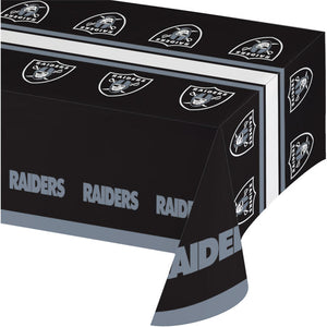 Bulk Pack of 2 Las Vegas Raiders Plastic Table Cover, 54" X 102"