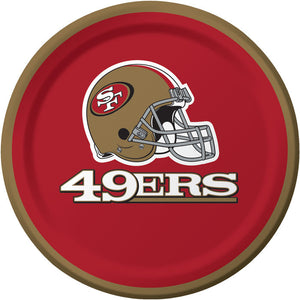 Bulk Pack of 16 San Francisco 49ers Dessert Plates