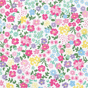 Bulk Pack of 32 Floral Tea Party Luncheon Napkin, 2 Sided