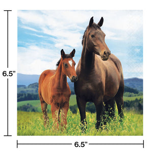 Bulk Pack of 32 Horse & Pony Napkins