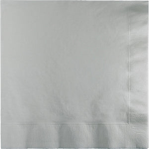 Bulk Pack of 100 Shimmering Silver Luncheon Napkin 3Ply