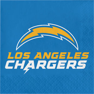 Bulk Pack of 32 Los Angeles Chargers Luncheon Napkin